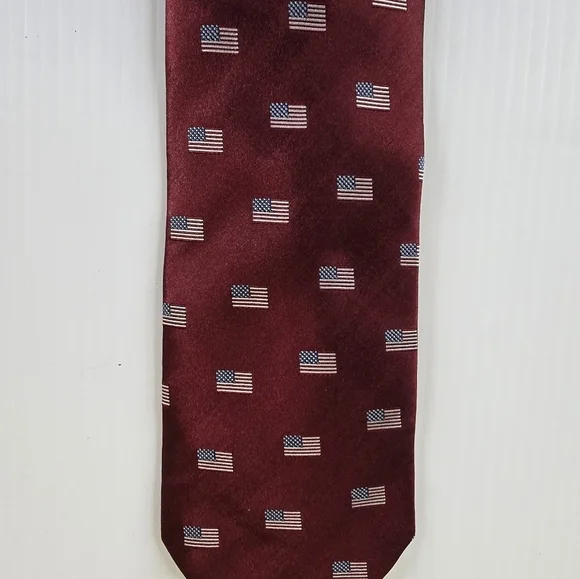 Tango by Max Raab Mens Necktie Patriotic American Flag All Silk - Picture 2 of 4